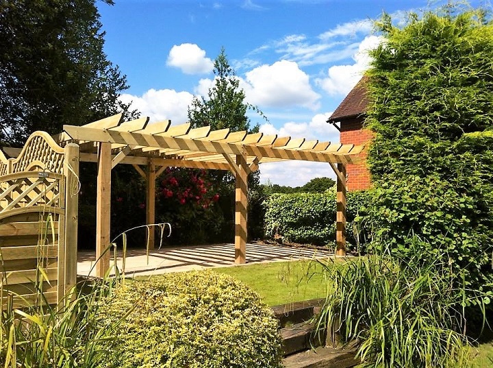 custom built pergola